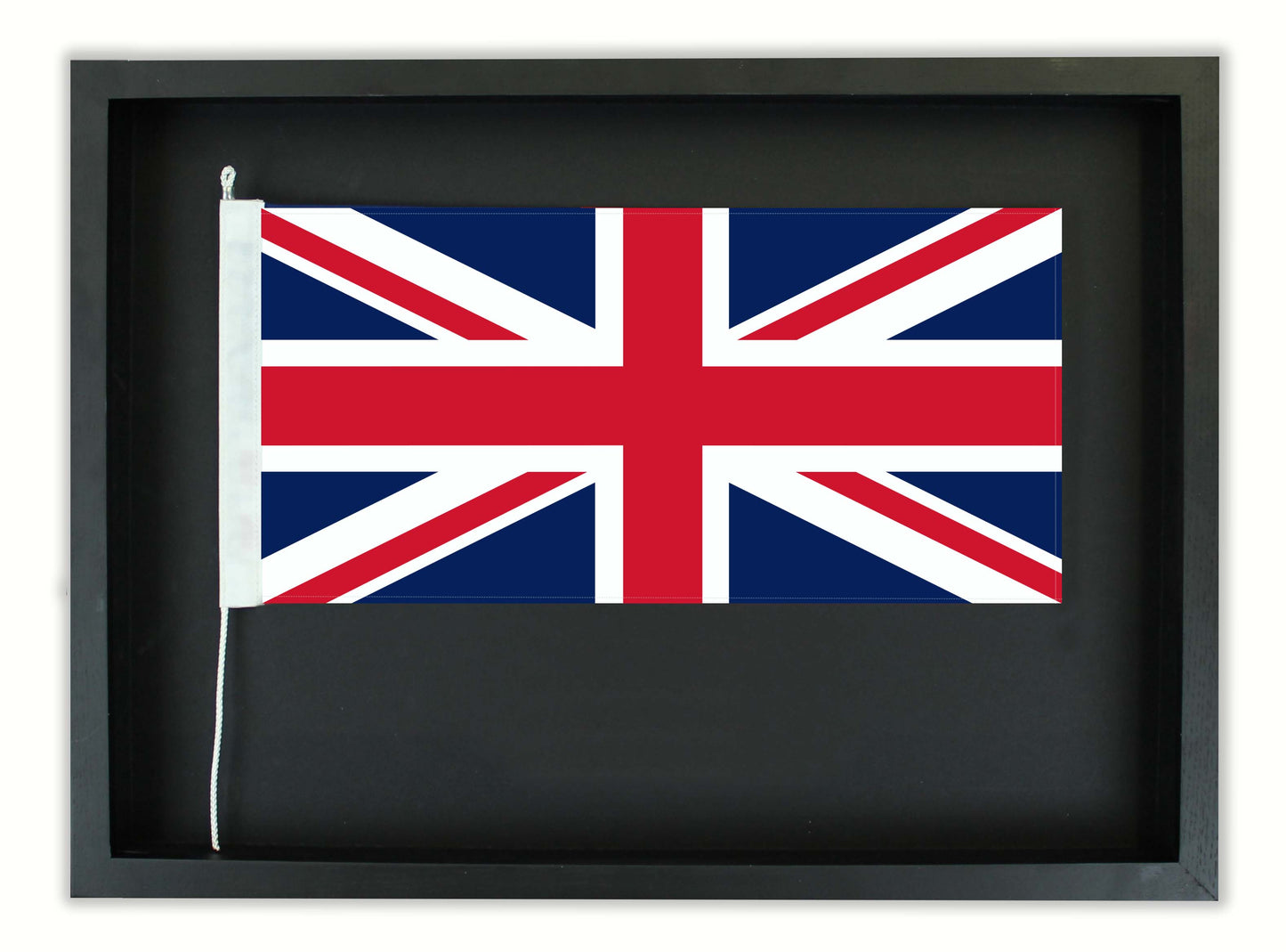 Authentic Union Jack in a Black Oak Frame || Free shipping in NZ.